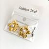 Pendientes de Acero Inoxidable con Forma de Gota de Aceite de Venta Caliente Transfronteriza Europeos y Americanos para Mujer, Versátiles, Modernos, Personalizados, Simples y Tendencia, Pendientes de Acero de Titanio al por Mayor