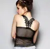 Top de tubo anti-exposición de fibra de bambú con tirantes, espalda de belleza mariposa, sexy, con encaje de diamantes, camiseta interior ajustada, para mujer, pecho envuelto