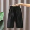 0992 Calça de Verão Infantil 2026 Nova Estilosa Bebê Solta Ar Condicionado Meninos Estilo Verão Punho Elástico Repelente de Mosquitos Calça Longa