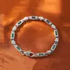 Pulsera Nueva de Ratán de Artesanía Resistente con Patrón de Hierba, Pulsera Versátil de Moda Vintage Desgastada, Estilo para Parejas