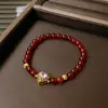 Pulsera de Cuentas de Fluorita Cristalina y Circonita Moda Lujo Ligero Pulsera de Gama Alta Temperamento de Nicho Joyería Versátil Venta al por Mayor