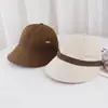 Chapéu Feminino Ruth Face-Show Pequeno Chapéu de Pescador Ajustável Equitação Combinação de Cores Casual Versátil Chapéu de Aba Larga Bico de Pato