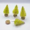 Árbol de Navidad Mini Transfronterizo Seda de Sisal Azul-Verde Árbol de Navidad Pequeño Adornos de Escritorio Torre de Nieve Pino 3-23cm