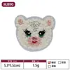 Etiqueta de Tecido Cabeça de Urso Fofa Mais Vendida Transfronteiriça Patch para Acessórios de Roupa Feitos à Mão DIY Patch Bordado Cartoon Patch com Furo