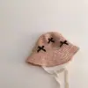 Sombrero de Bebé Primavera y Verano Malla Parasol Niña Estilo Princesa Sombrero de Paja Sombrero para el Sol para Niños Ala Ancha Protección Solar Sombrero de Pescador