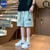 Nasaover Verano Tendencia Estilo Hong Kong Pantalones Cortos Hombres Casual Diseño Deportivo Pantalones de Cinco Puntos Finos Talla Grande