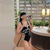 Traje de Baño Conservador Cubre Vientre Estilo Nuevo Delgado Sexy Traje de Baño Espalda Descubierta Traje de Baño para Mujer Pecho Pequeño Push-up Lazo Estilo Japonés-Coreano
