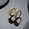 Brincos de Argola Cruzados de Zircônia Transfronteiriços para Homens, Brincos de Argola Lisos, Presilhas de Orelha de Raio, Pingentes de Orelha, Acessórios de Orelha para Mulheres, Amostra de Live do TikTok