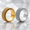 Bestseller Europeo 6mm 8mm Anillo de Acero Inoxidable de Malla Giratorio Moda Anillo Giratorio de Pareja Descompresión Venta al por Mayor