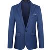 2026 Nuevo Traje Formal de Negocios Casual para Hombre de Color Sólido, Corte Delgado, de un Solo Botón, Set de Dos Piezas para Banquete de Novio