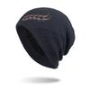 Exclusivo transfronterizo nuevo gorro con capucha de invierno grueso forrado de polar con estampado de espigas de trigo, gorro de punto cálido para exteriores para montar
