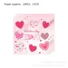 Nuevo Corazón de Amor Tema Día de San Valentín Fiesta de Cumpleaños Decoración Arreglo Fiesta de Pareja Vaso de Papel Servilleta Mantel