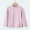 Capa base de cuello alto cálida Nubiwu para niños Otoño e Invierno Cuello semialto Ropa de otoño para niñas Camisetas de manga larga para niños