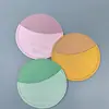 Bolsa de Empaque para Espejo de Maquillaje de Mano Estilo Chino con Volantes, Espejo Portátil, Estuche Protector de Cuero Anticaídas y Anticolisión, Forma Redonda, Logo Imprimible