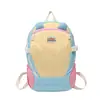 Mochila color block estilo coreano, novo modelo 2026, para atividades ao ar livre, design fresco e vibrante, adequada para crianças pequenas, mochila de jardim de infância