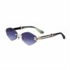 Nuevas Gafas de Sol sin Marco en Forma de Diamante de Moda para Hombre, Protección Solar, Gafas de Alta Gama para Conducir al Aire Libre, Gafas Transfronterizas