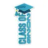 Frases para la Temporada de Graduación 2026 Parche de Goma Suave de PVC Gorra de Doctorado Broche Souvenir del Campus Accesorios de Bricolaje para Ropa