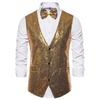 Moda Masculina Performance de Palco Vestido Lantejoulas Pequenas Terno Colete Apresentador MC Colete de Estúdio Colete