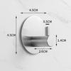 Gancho adhesivo de acero inoxidable 304 para cocina, baño, creativo, sin perforaciones, sin costuras, para colgar detrás de la puerta, de metal