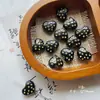 Serie Negra Retro Pájaro de Cerámica Glaseada Checo Doméstico Hojas Hechas a Mano Calco Oro Pulsera DIY Material Accesorios