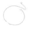 Prata Esterlina S925 Pulseira Feminina Acessórios Suporte diy Cera de Abelha Pérola Corrente O Corrente de Pérola Pulseira Suporte Vazio Contas Redondas Suporte de Prata