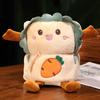 Cartoon Toast Plush Roll Blanket Office Nap Bread Cobertor de flanela Ar condicionado Cobertor de armazenamento único