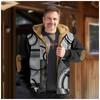 Patrón transfronterizo de Europa y Estados Unidos impresión digital 3D sudadera con capucha forro marrón chaqueta acolchada de algodón
