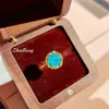 Nuevo Colgante de Collar Octagonal de Zircón de Corte Rosa Aguamarina con Diamante de Alto Carbono, Pendientes de Diamante Rosa y Piedra Preciosa de Color, y Anillo de Diamante Amarillo para Mujer