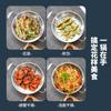 Olla para fideos instantáneos estilo coreano binaural ejército pequeña olla caliente red social olla para ramen fondo plano mariscos olla seca olla de sopa de acero inoxidable