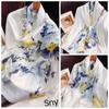 Bufanda elegante de seda Hangzhou con protección solar y letras para mujer, ideal para primavera y otoño, fina y larga, chal de satén de verano.