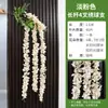 Rama de Hortensia de Tallo Largo con 4 Puntas Planta de Cadena Larga Glicinia Tela de Seda Flor Artificial Colgante de Pared Techo Boda Decoración de Viaje Venta al por Mayor