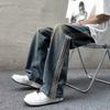 Pantalones vaqueros de tres barras para niños, primavera y otoño, estilo americano, con costuras, holgados, informales, de marca de moda urbana, rectos.