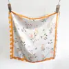 Bufanda de Seda Nueva con Estampado Floral de Verano para Mujer, Bufanda Cuadrada Pequeña Elegante y Versátil a la Moda, Protector de Cuello Pequeño Atmosférico Estilo Coreano