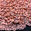 Acrílico 7mm contas de letras coloridas contas de carta de amor DIY joias artesanais pulseira acessórios com contas contas soltas material