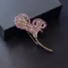 Atacado de Broches de Luxo, Elegante Broche Tulipa de Cristal, Alfinete de Casaco, Acessório para Terno, Alfinete de Lapela, Design de Nicho