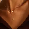 Nuevo Collar Colgante con Letra de Acero Inoxidable para Mujer de Amazon, Personalizado, Versátil, Sencillo y Moderno