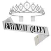 Corona de Cumpleaños Europea y Americana Diadema para la Cabeza Tarjeta para el Cabello Letra hapybirthday Feliz Cumpleaños Banda para el Cabello