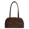 Bolso Boston de Mano con Estampado de Leopardo Retro para Mujer Otoño 2025 Nuevo de Alta Gama Lujo Accesible Elegante Versátil Bolso de Hombro
