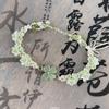 ¡Mini Pulsera Verde de Verano! Pulsera Tejida Hecha a Mano con Lazo Verde y Vibrante Estilo Ins Nicho~