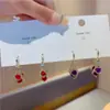 Exquisitos Aretes de Zirconia Rosa Brillante 2023 Nueva Moda Hebilla de Oreja de Amor Aretes de Lujo Ligero Aretes de Gama Alta