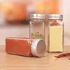 Frasco Cuadrado de Condimentos de 40 oz Botella de Condimento de Pimienta Juego de 24 Botellas de Polvo de Pimienta 120 ml Frasco de Condimentos de Madera de Bambú y Vidrio