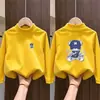 Roupa de Baixo Infantil Gola Alta Meia Outono/Inverno Novo Estilo Veludo Alemão Roupas de Outono para Meninos Top de Manga Longa Quente e Versátil para Crianças de Meia-Idade a Mais Velhas