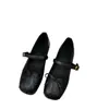 Zapatos Mary Jane Versátiles Franceses para Mujer Versátiles de Verano Nuevo Estilo Rosa Ballet Talla Pequeña Suela Plana Tacón Oculto Boca Baja Zapatos de Una Sola Pieza