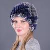 Suministro Sombrero de Invierno para Mujer de Piel de Conejo Rex Sombrero Trenzado de Piel de Conejo Sombrero Piña Espiral de Piel de Conejo Sombrero Cálido Engrosado