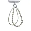 Novo cordão de telefone de pérola e cristal de camada dupla de luxo, acessório de chaveiro de bolsa curto versátil