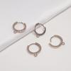 Accesorios Redondos para Aretes Chapados en Oro de 14 Quilates que Conservan el Color, Aros Lisos de Latón para Aretes, Materiales Semi-Acabados para Aretes DIY al por Mayor