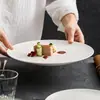 Prato de Cerâmica Martelado Criativo de Fábrica com Acabamento de Alto Padrão, Prato Raso Comercial para Culinária Ocidental, Prato para Bife, Prato Redondo, Prato Plano, Novo Modelo 2026