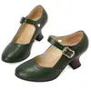 Zapatos Mary Jane vintage de talla grande con tacón alto, repujados, poco profundos, para mujer, para comercio exterior