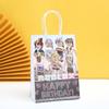 Bolsas de Regalo para Compras de Productos Nuevos Transfronterizos Bolsas de Tote de Papel Kraft al por Mayor Bolsas para Empaque de Regalos de Cumpleaños Dulces y Snacks