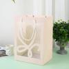Bolsa Transparente com Janela Flores Dia dos Namorados Sacola de Presente Sacola de Papel de Aniversário Buquê Embalagem para Boneca Sacola de Presente Atacado